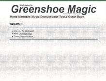 Tablet Screenshot of greenshoe-magic.net